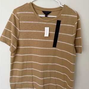 Banana Republic Linen Blend Striped Tee